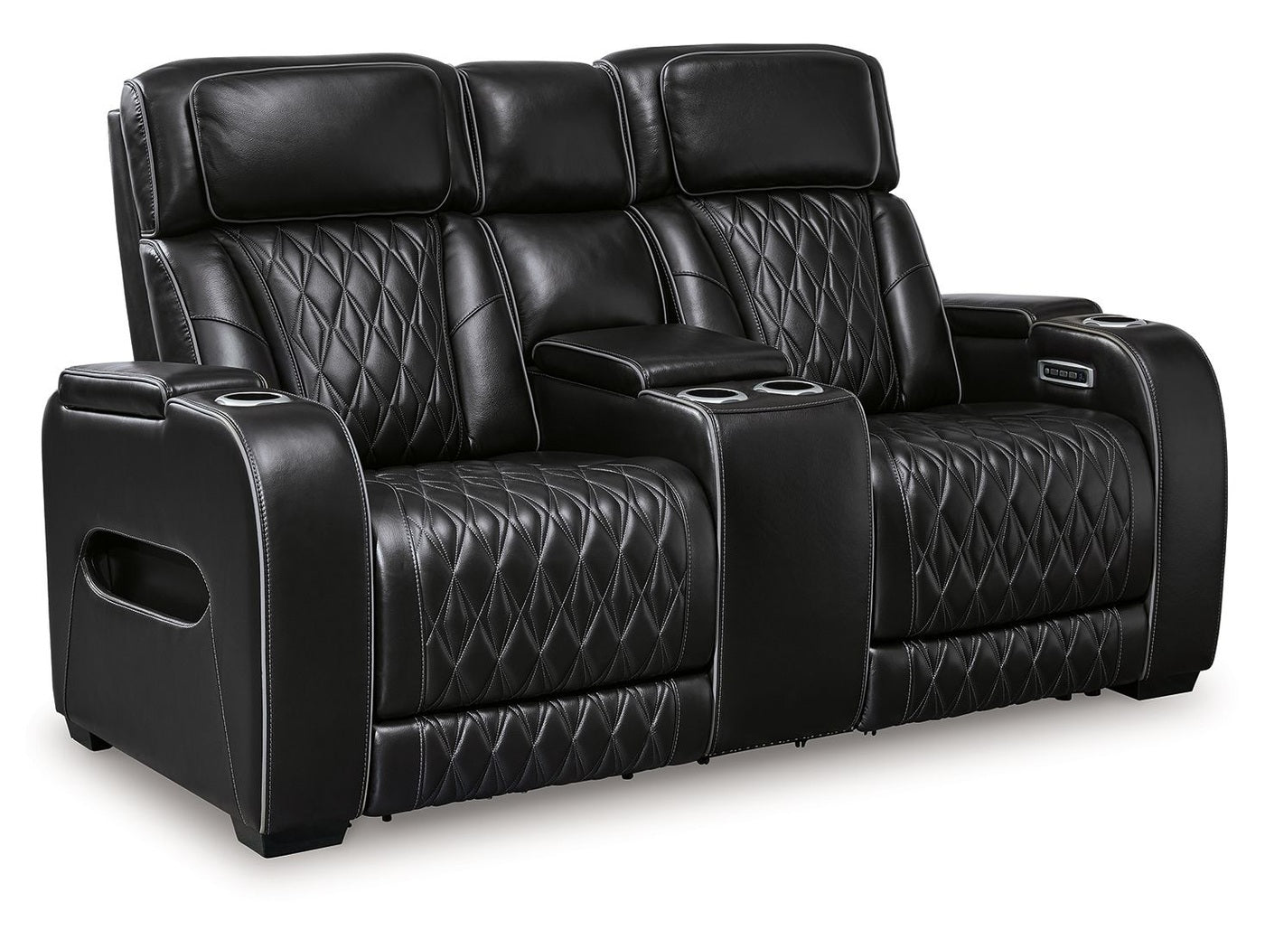 Boyington - Power Reclining Loveseat With Console/Adj Hdrst