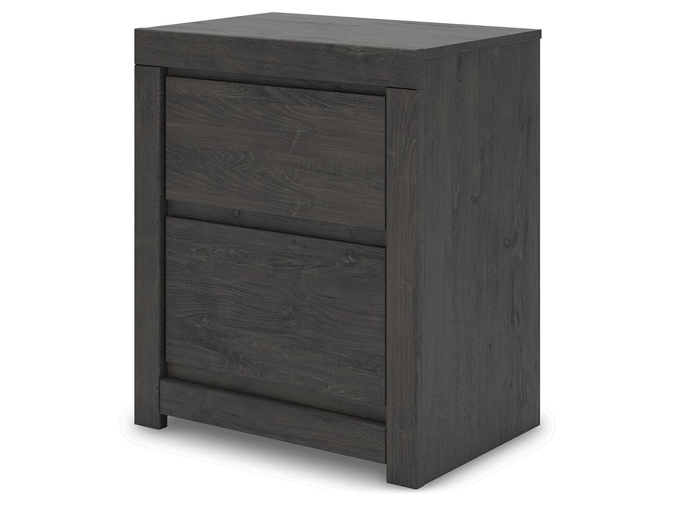 Parlayon - Two Drawer Night Stand - Charcoal