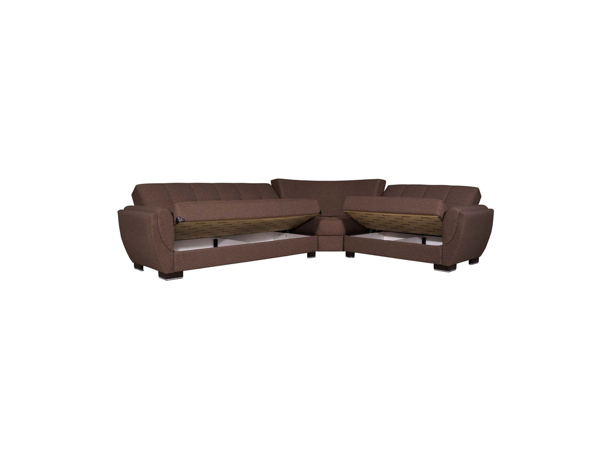 Ottomanson Armada Air - Upholstered Convertible Sectional With Storage - Polyester
