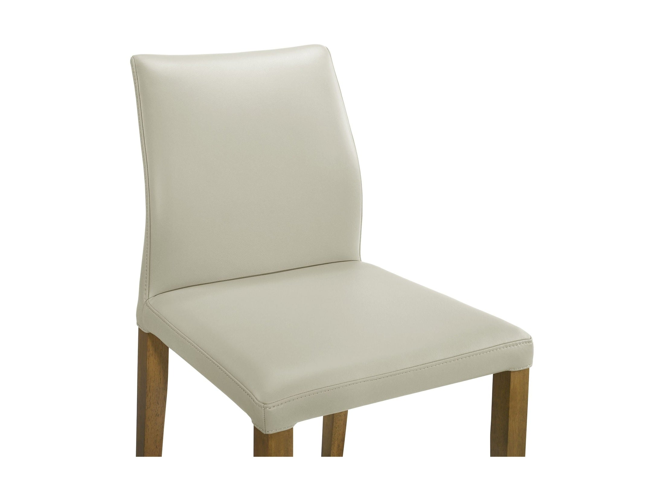 Elyza - Full Back Top Grain Leather Upholstered Wood Dining Chairs (Set of 2)
