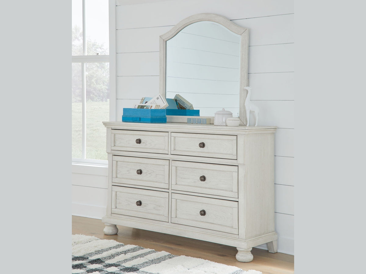 Robbinsdale - Dresser, Mirror - Youth - Antique White