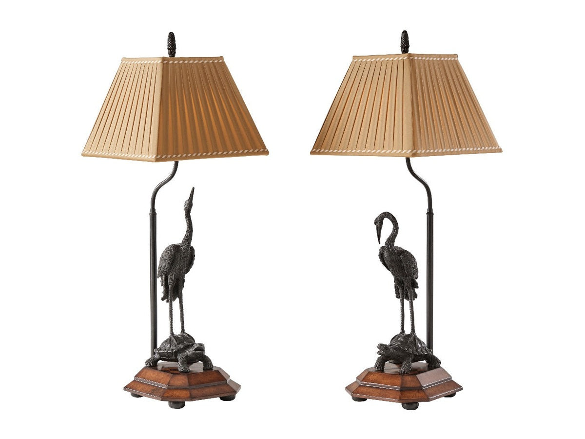 Theodore Alexander Meiji Cranes Table Lamp