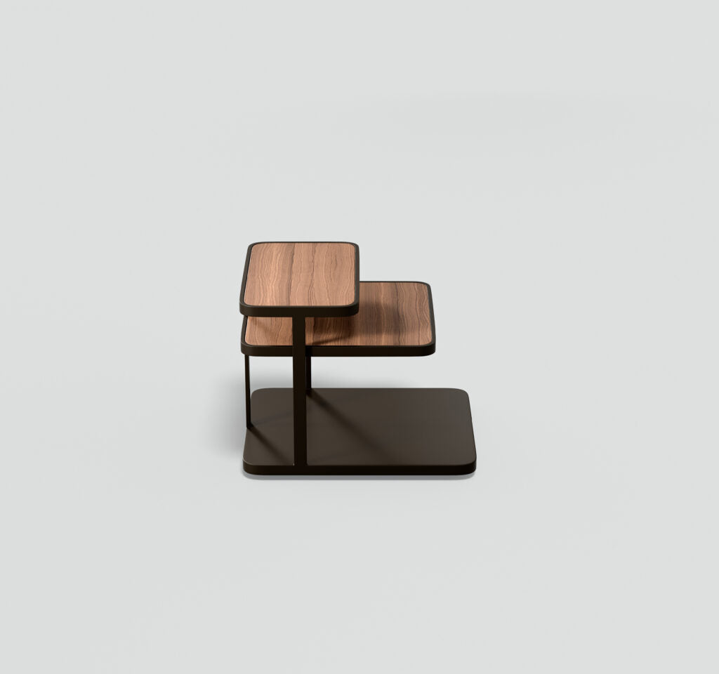 Elite Modern Quatro End Table, All Wood Top