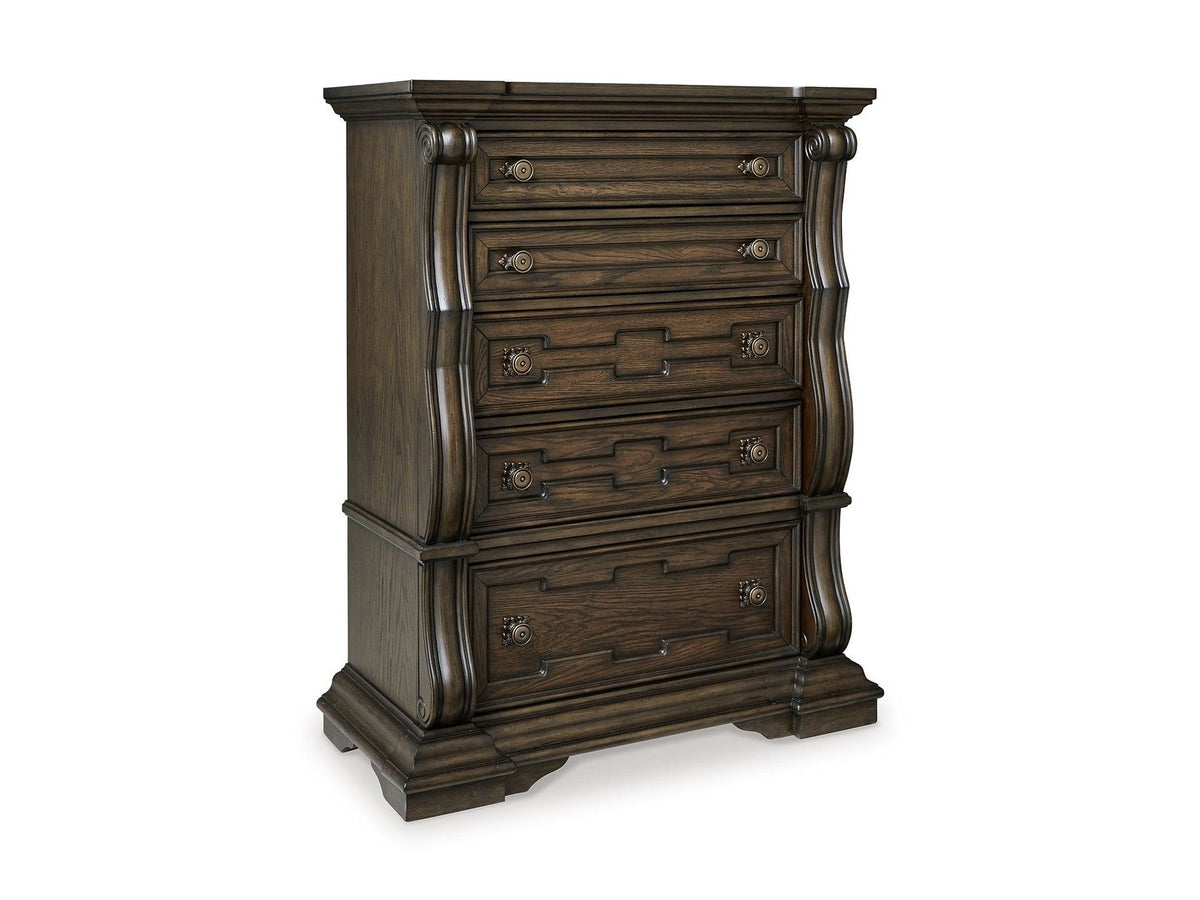 Maylee - Five Drawer Chest - Dark Brown