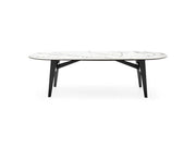 Calligaris Abrey 78" table with a non-extending elliptical top