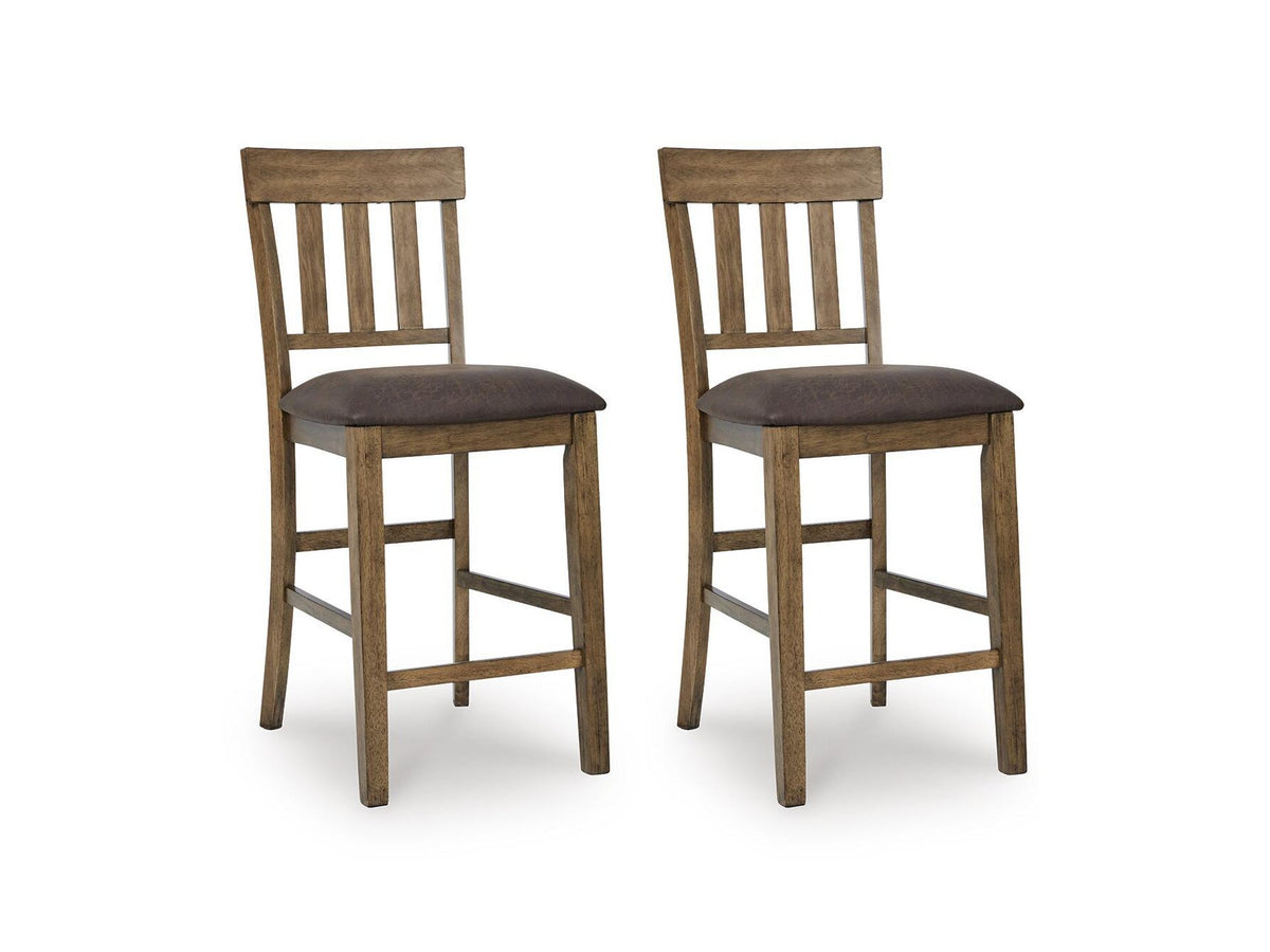 Urbinforte - Upholstered Barstool (Set of 2) - Light Brown