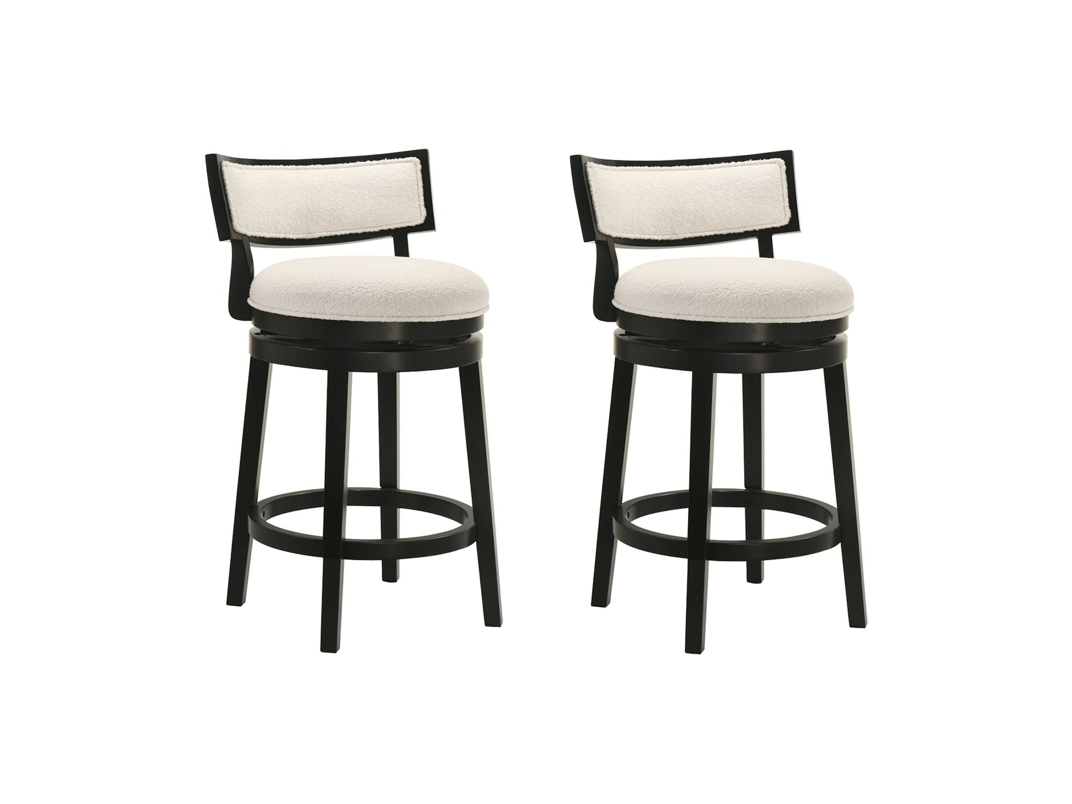 Noely - Modern Farmhouse Swivel Wood Counter Height Kitchen Bar Stool