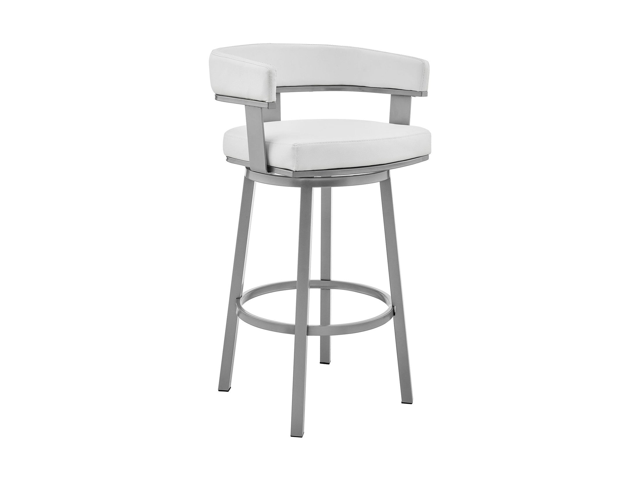 Cohen - Swivel Bar Stool - Silver Finish