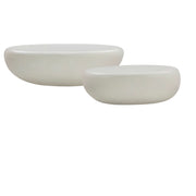 Zenstone - Indoor Outdoor 2-Piece Coffee Table Set - White Concrete Finish