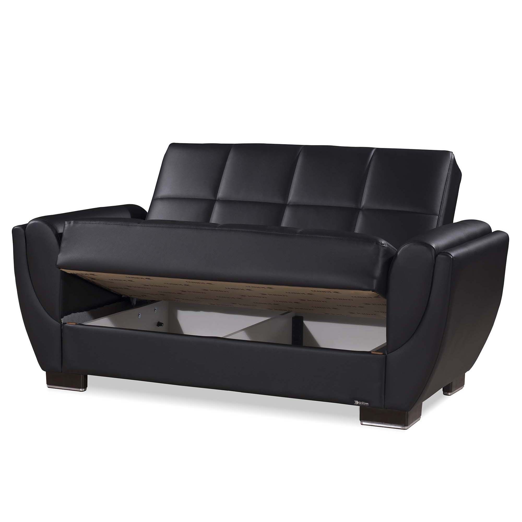 Ottomanson Armada Air - Upholstered Convertible Loveseat With Storage