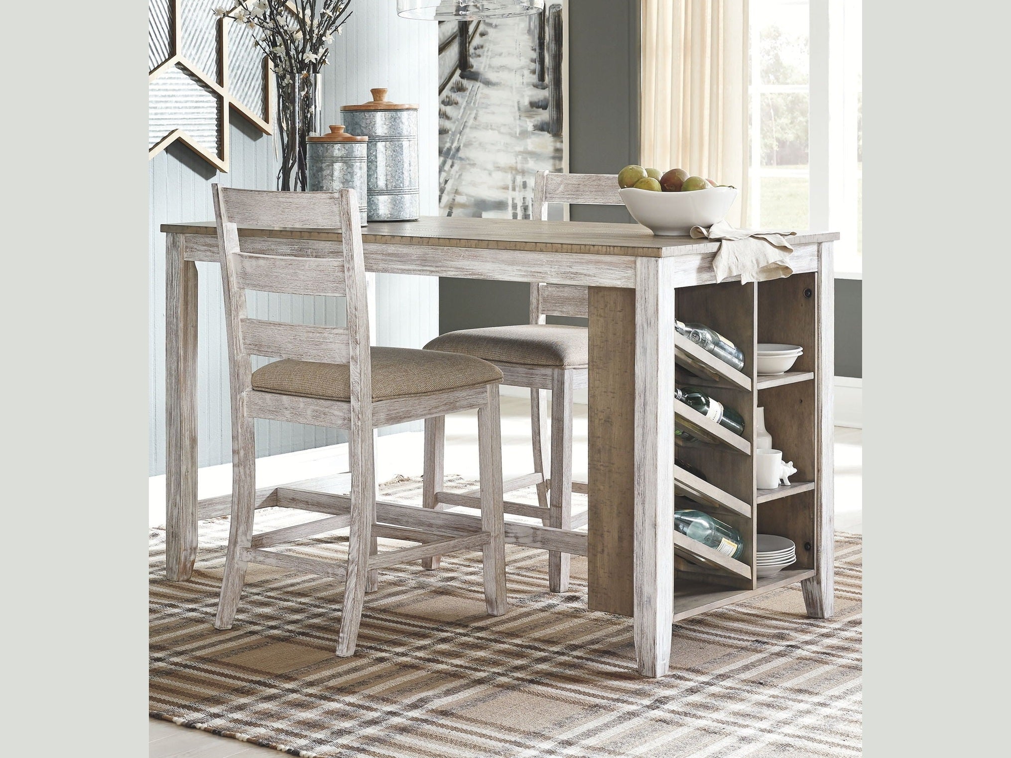 Skempton - Rectangular Counter Table With Storage Set