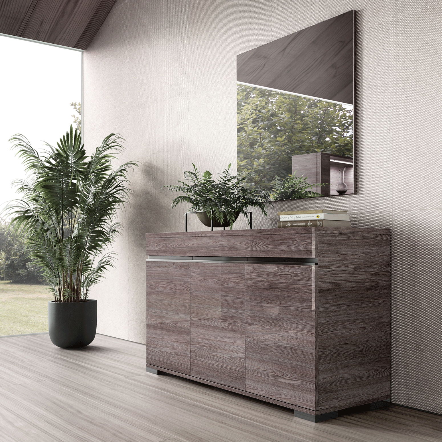 Viola - 3 Door Buffet - Purple Elm