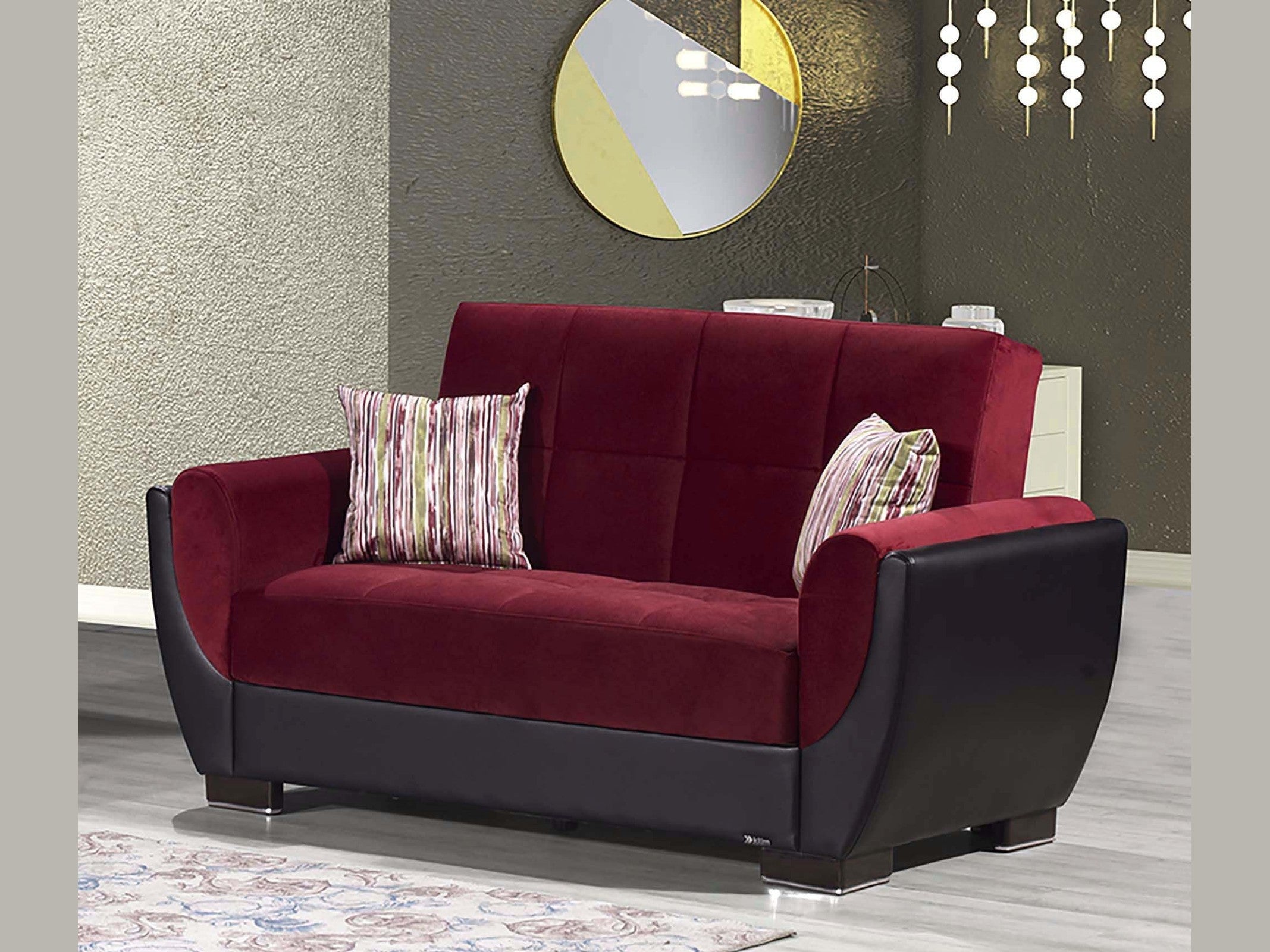 Ottomanson Armada Air - Upholstered Convertible Loveseat With Storage - Microfiber