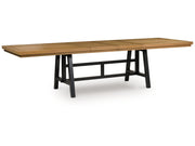 Galliden - Rectangular Dining Room Extension Table - Black / Brown