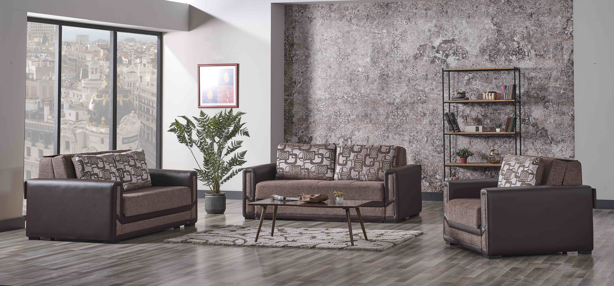 Ottomanson Mondomax - Upholstered Convertible Sofabed With Storage
