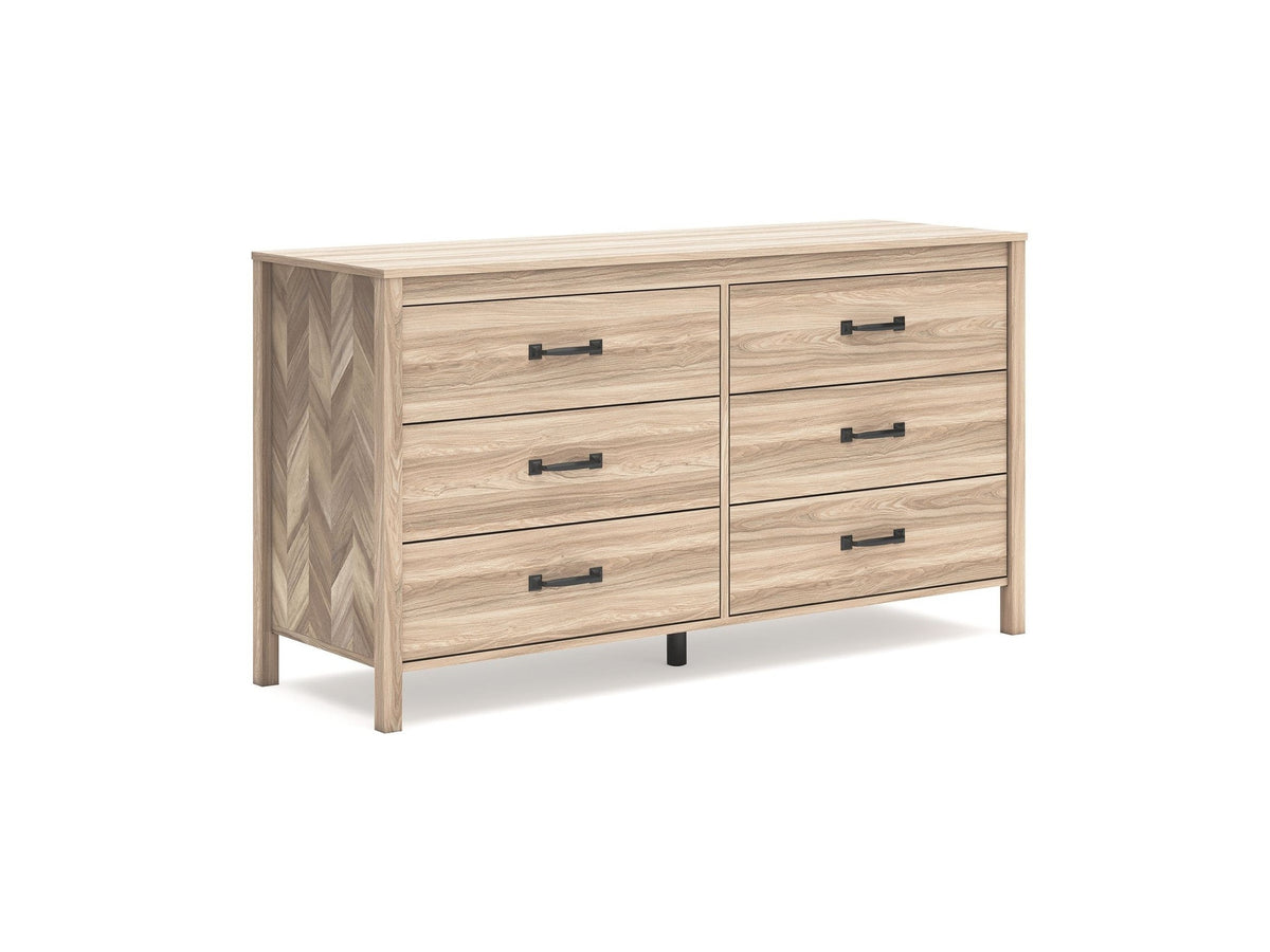 Battelle - Six Drawer Dresser - Tan