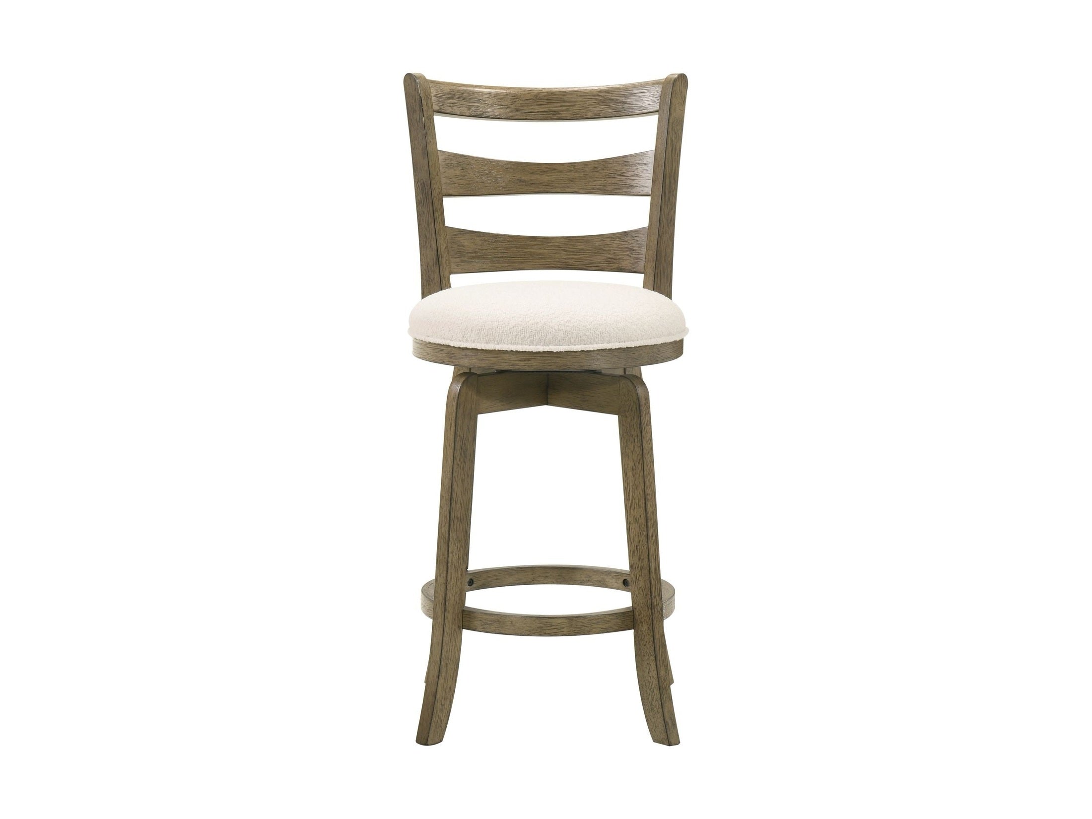 Melindra - Modern Farmhouse Swivel Wood Counter Height Kitchen Bar Stool