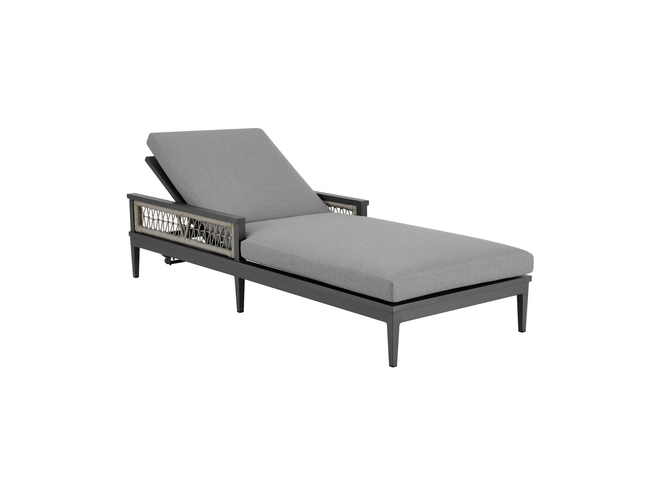Zella - Outdoor Patio Chaise Lounge Chair - Gray / Earl Gray