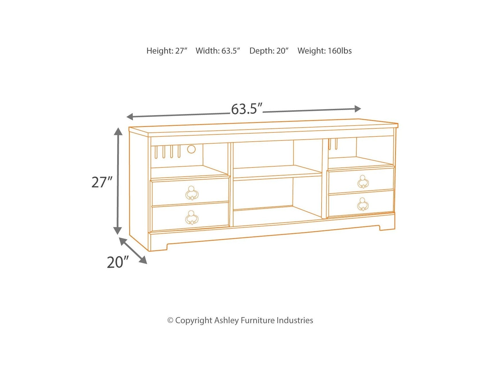 Willowton - TV Stand With Fireplace Option