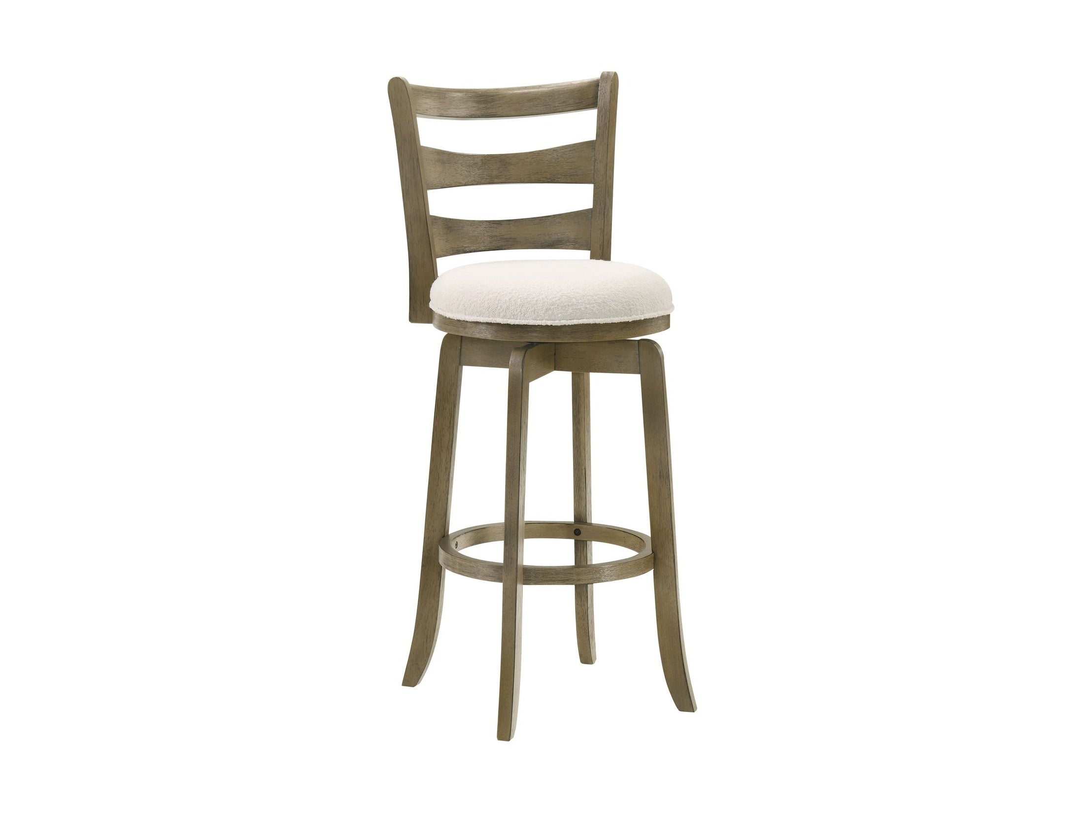 Melindra - Modern Farmhouse Swivel Wood Bar Height Kitchen Bar Stool