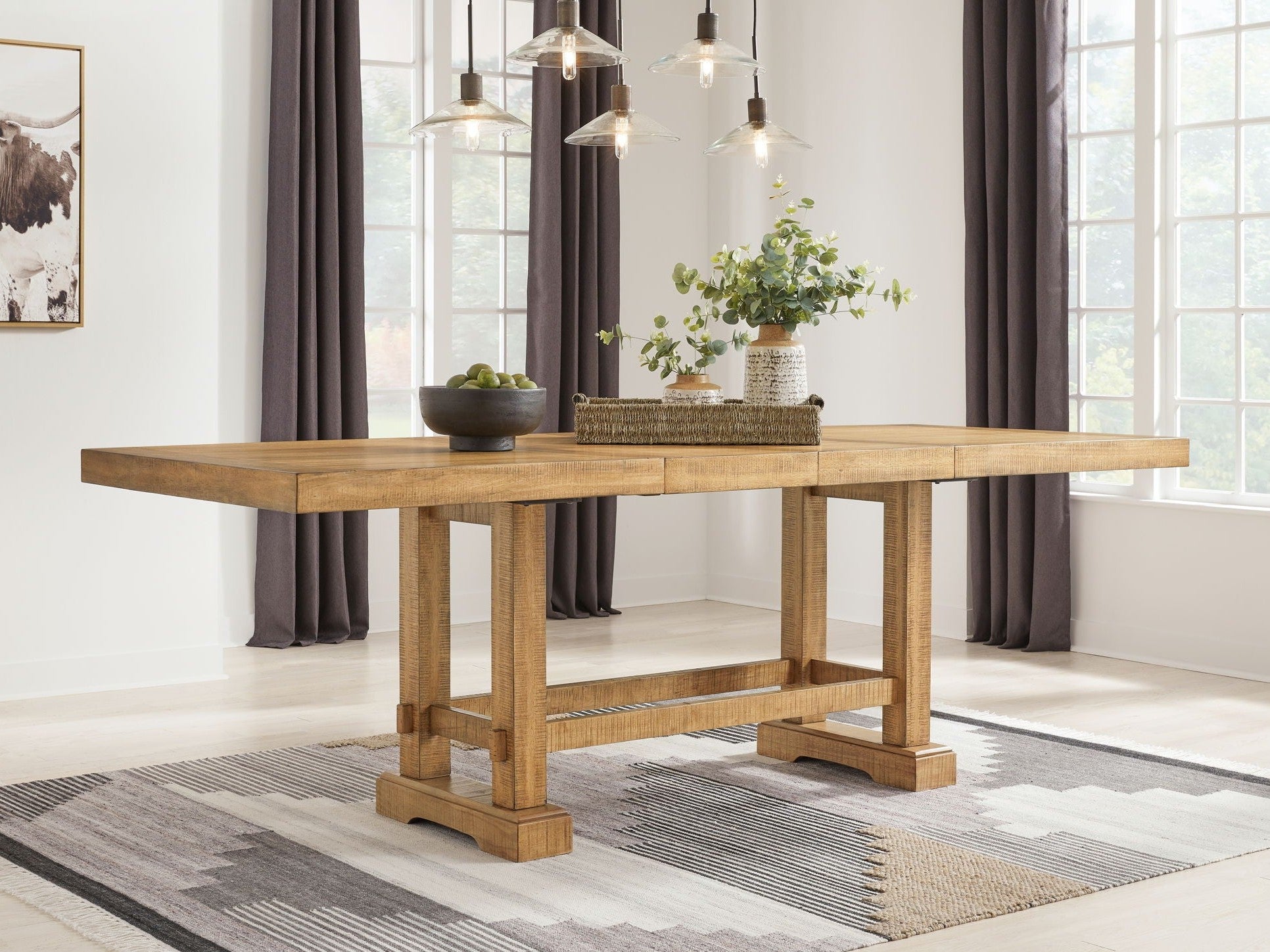 Havonplane - Rectangular Dining Room Counter Extension Table - Brown