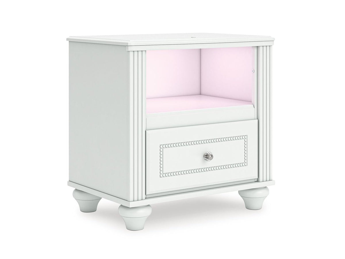 Kozlani - One Drawer Night Stand - White