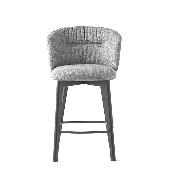 Calligaris Sweel CS-2215 plush upholstered Counter Stool with wooden frame | Quick Ship