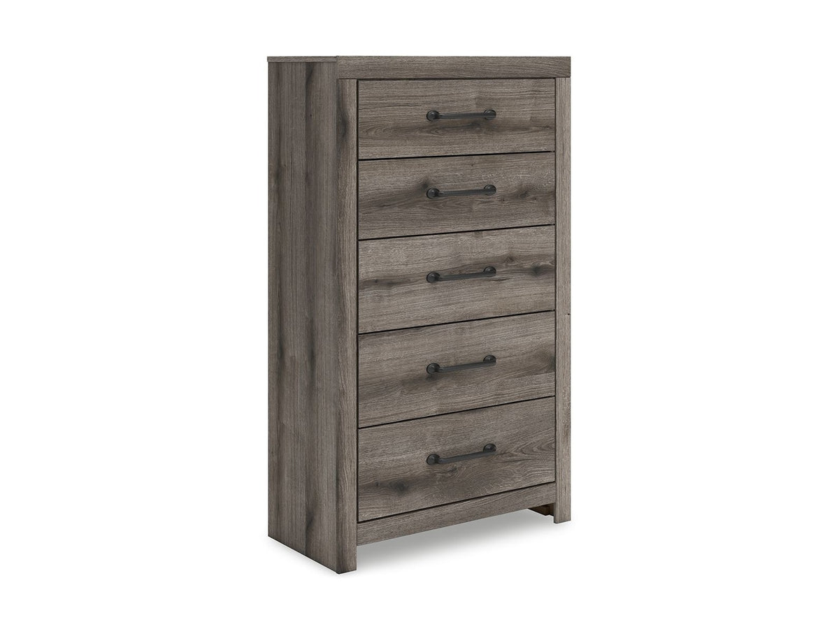 Graystorm - Five Drawer Chest - Brown Gray