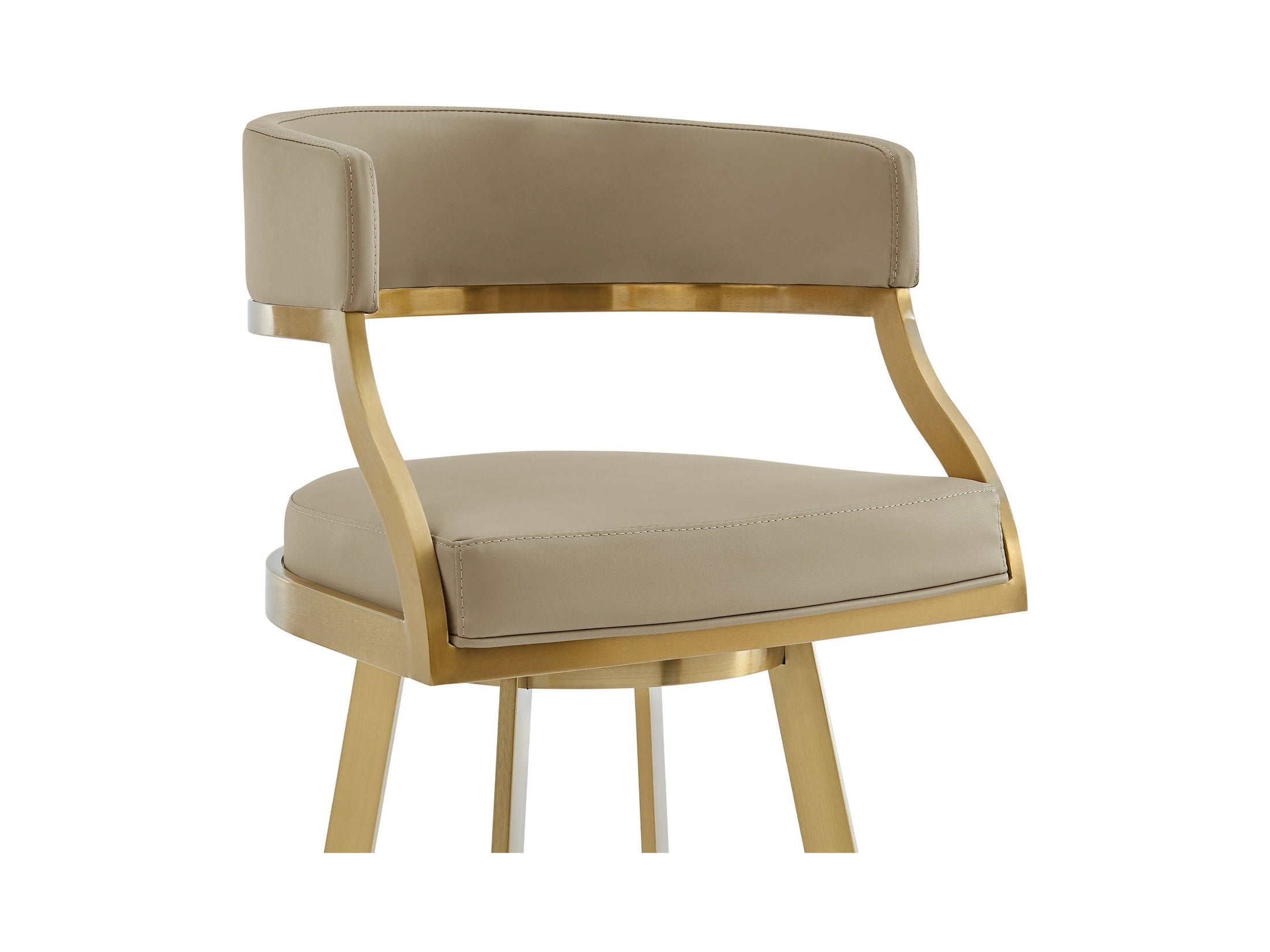 Saturn - Swivel Stool - Gold Legs