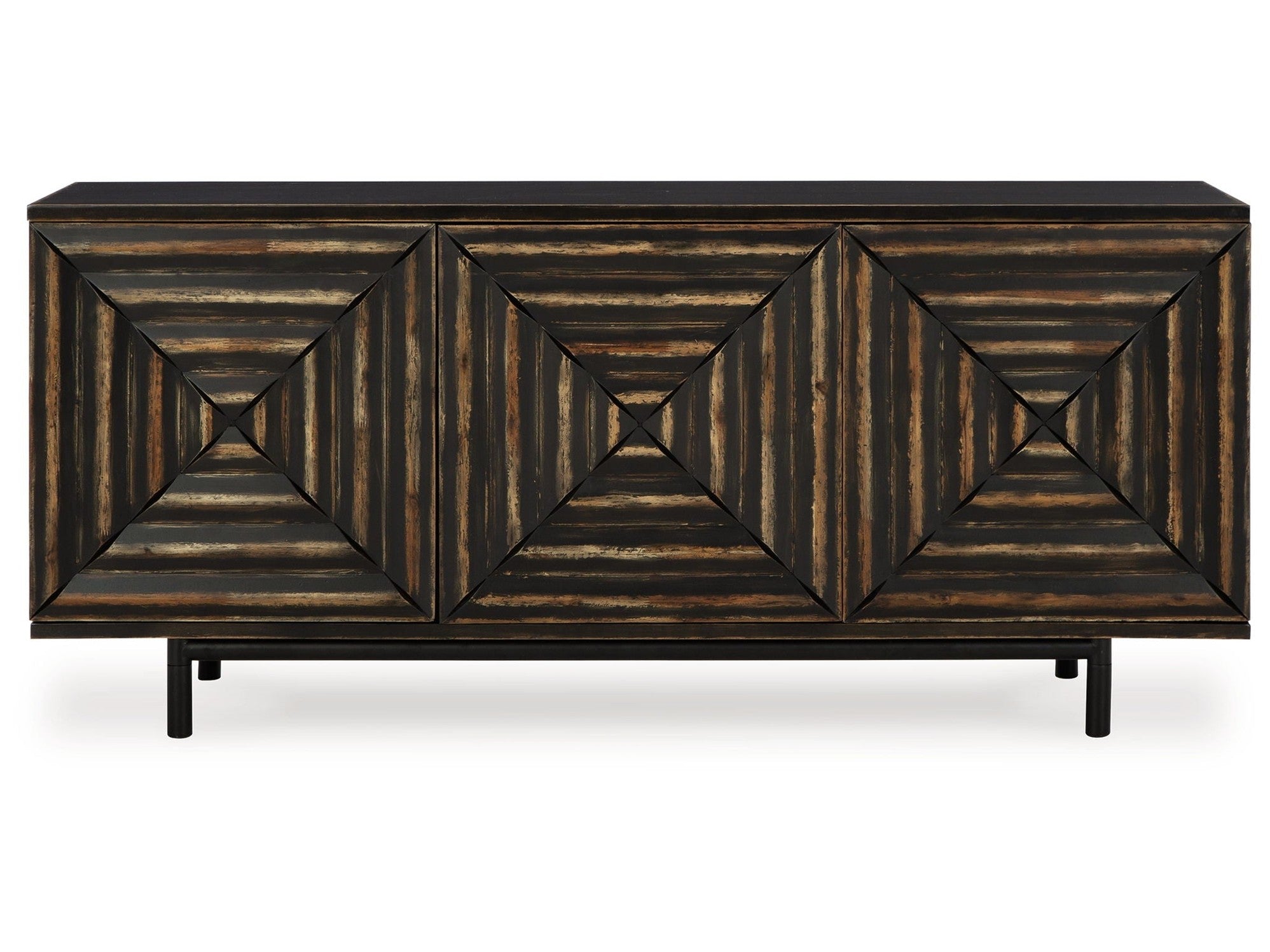 Fair Ridge - Accent Cabinet - Distressed Black