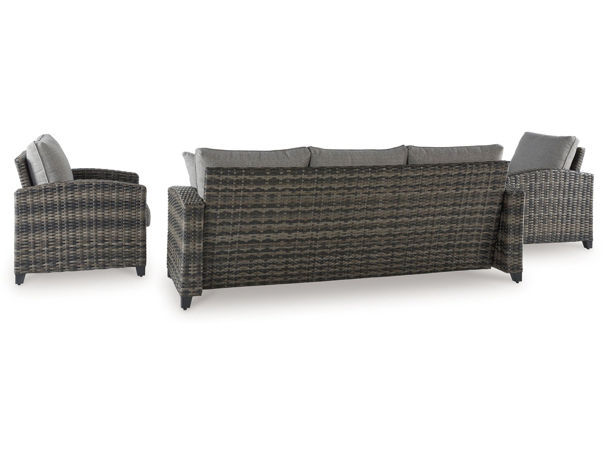 Oasis Court - Sofa, Chairs, Table Set (Set of 4) - Gray