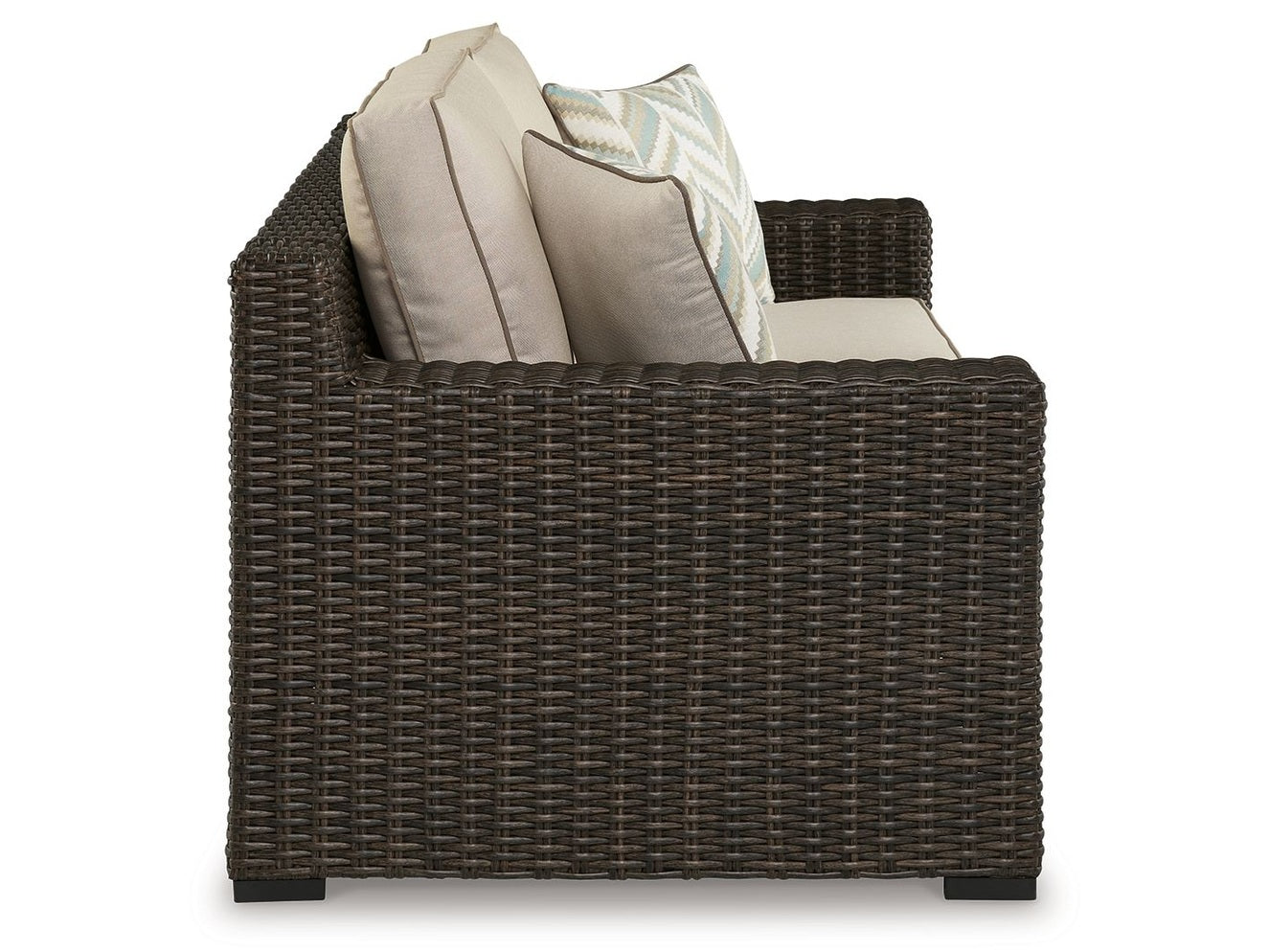 Coastline Bay - Loveseat W/Cushion - Brown