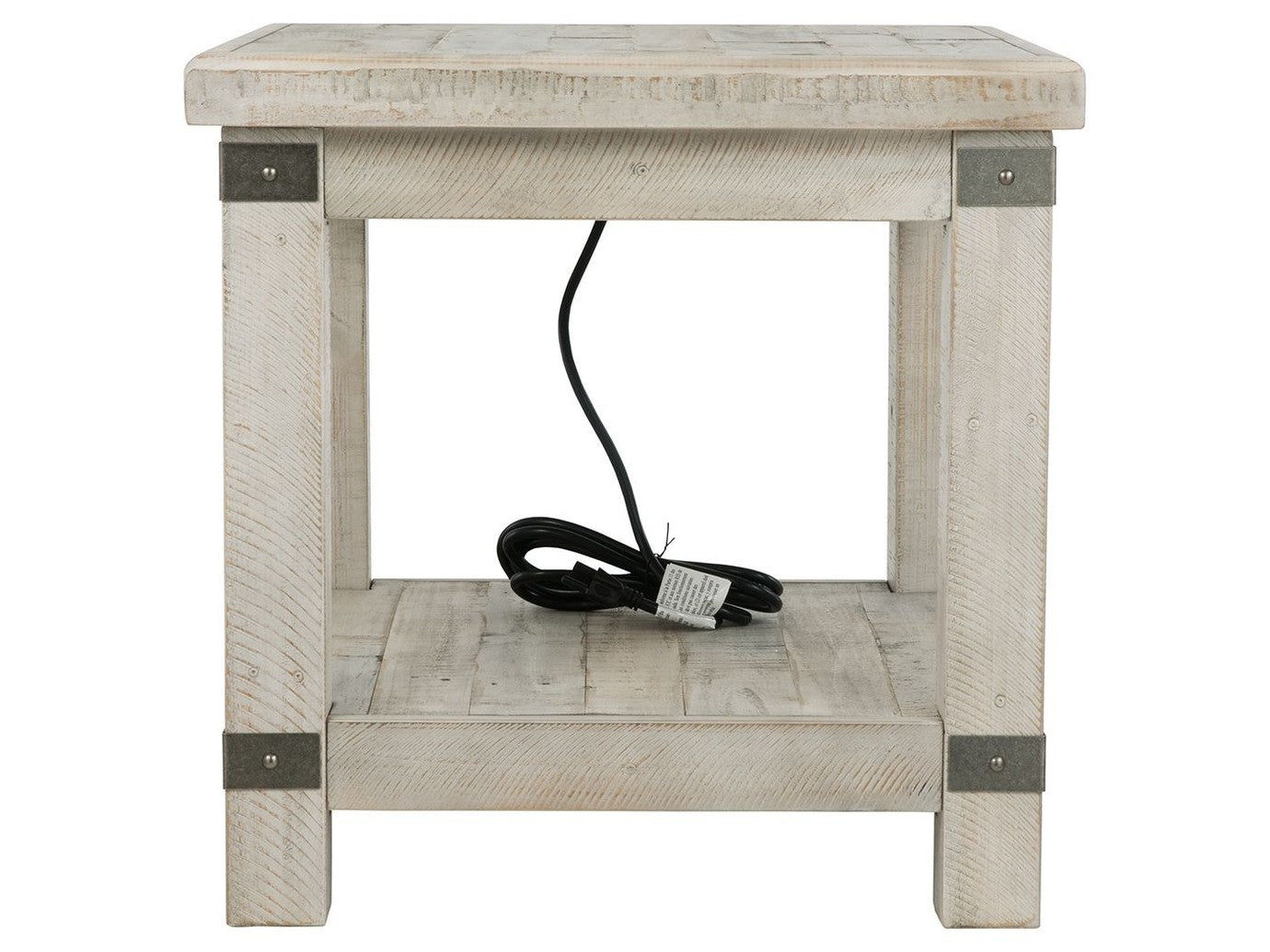 Carynhurst - Rectangular End Table - White Wash Gray
