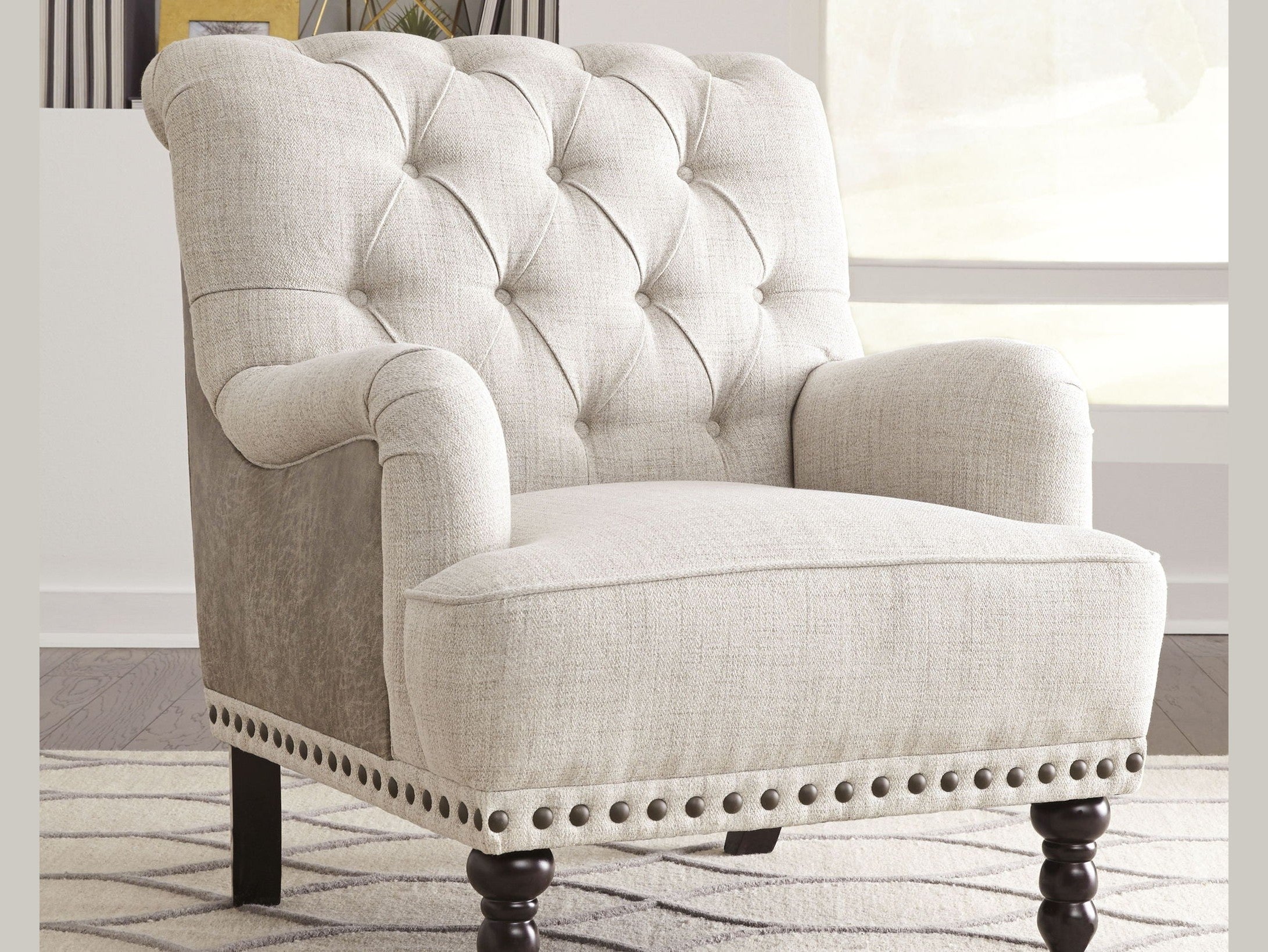 Tartonelle - Accent Chair - Ivory / Taupe