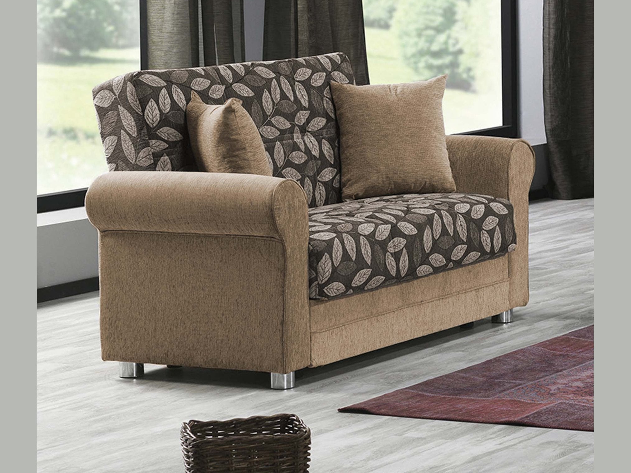 Ottomanson Rio Grande - Upholstered Convertible Loveseat With Storage