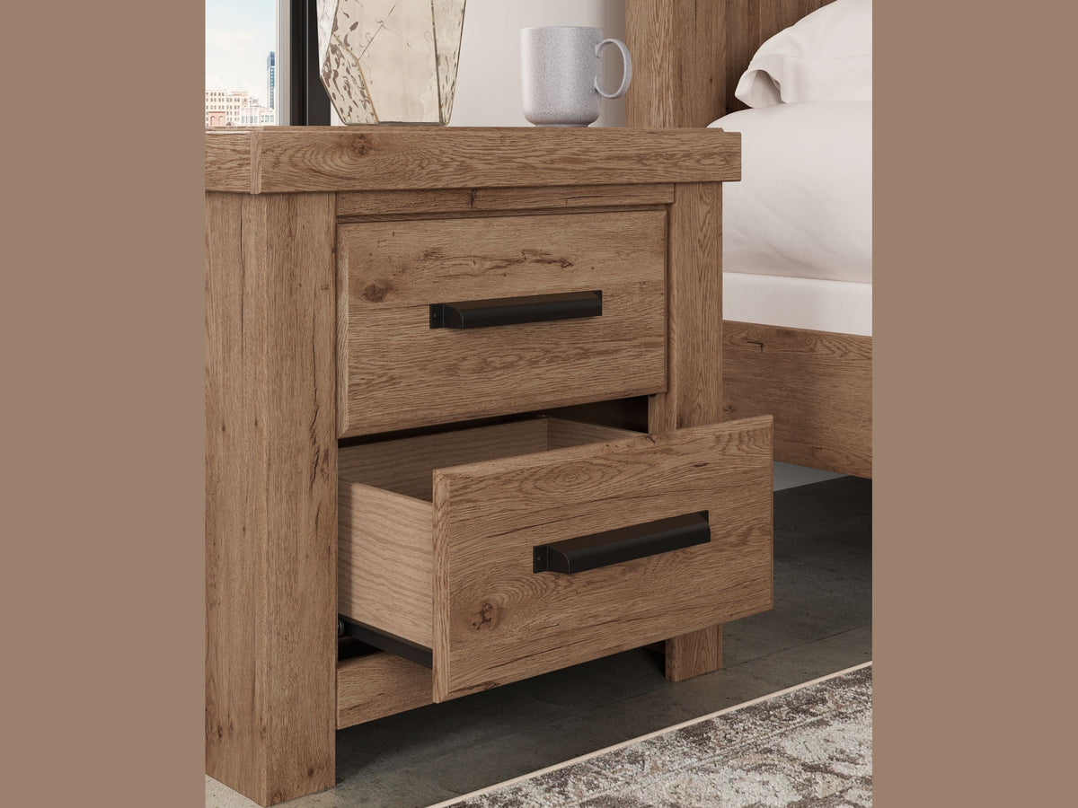 Oliandon - Two Drawer Night Stand - Light Brown