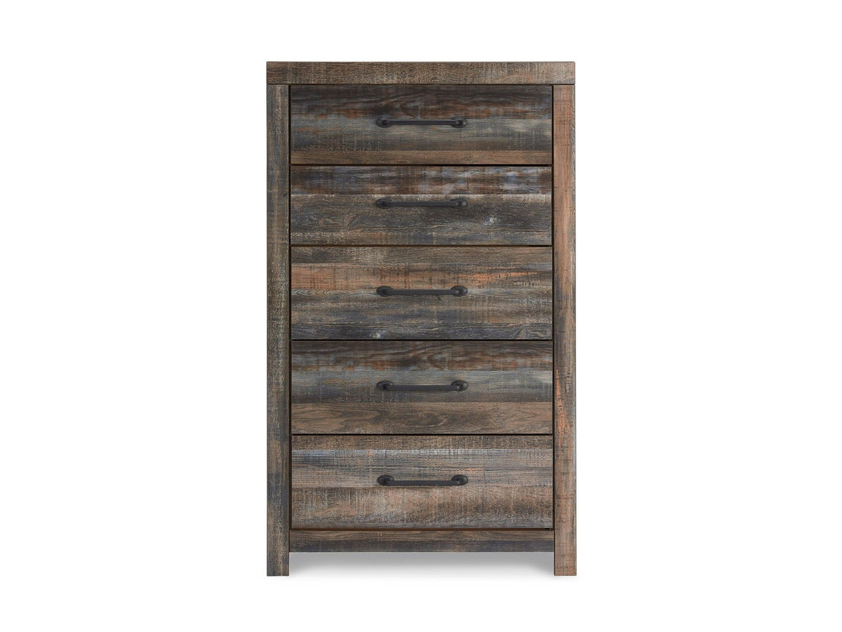 Drystan - Five Drawer Chest - Brown / Beige