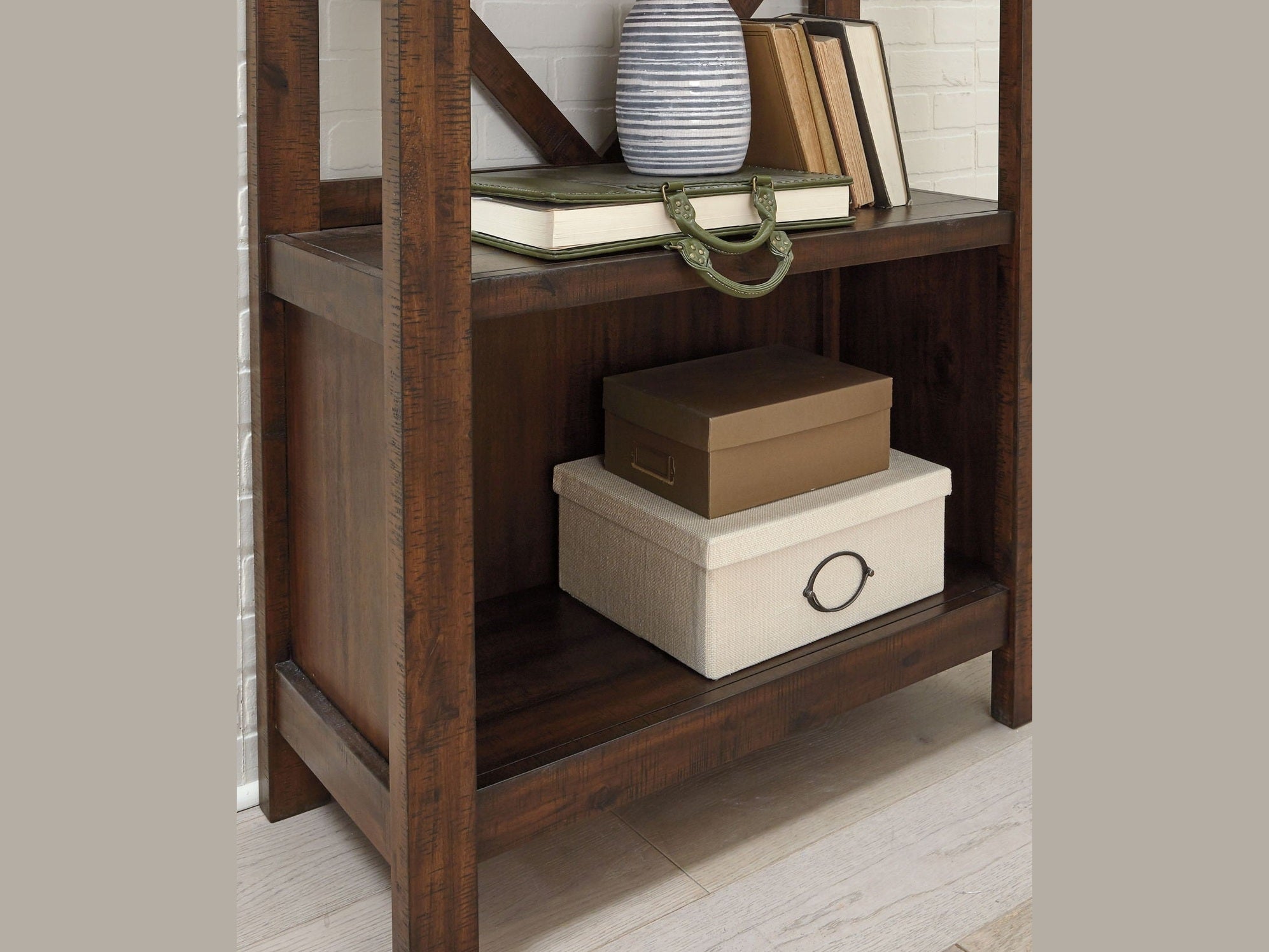 Baldridge - Large Bookcase - Rustic Brown