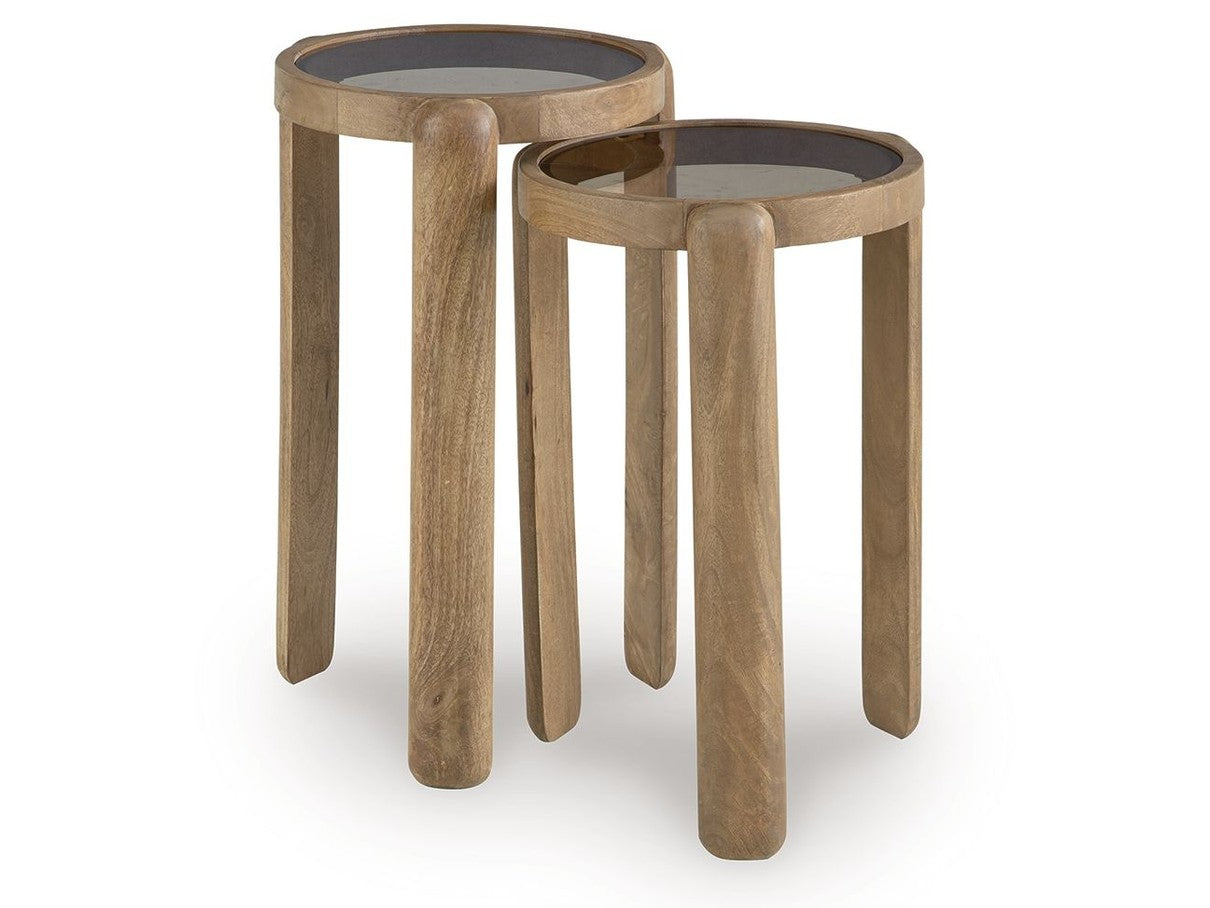 Jossor - Accent Table Set (Set of 2) - Light Brown