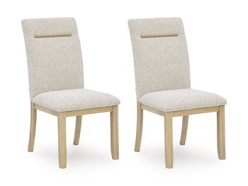 Crendlin - Dining Upholstered Side Chair (Set of 2) - Light Brown