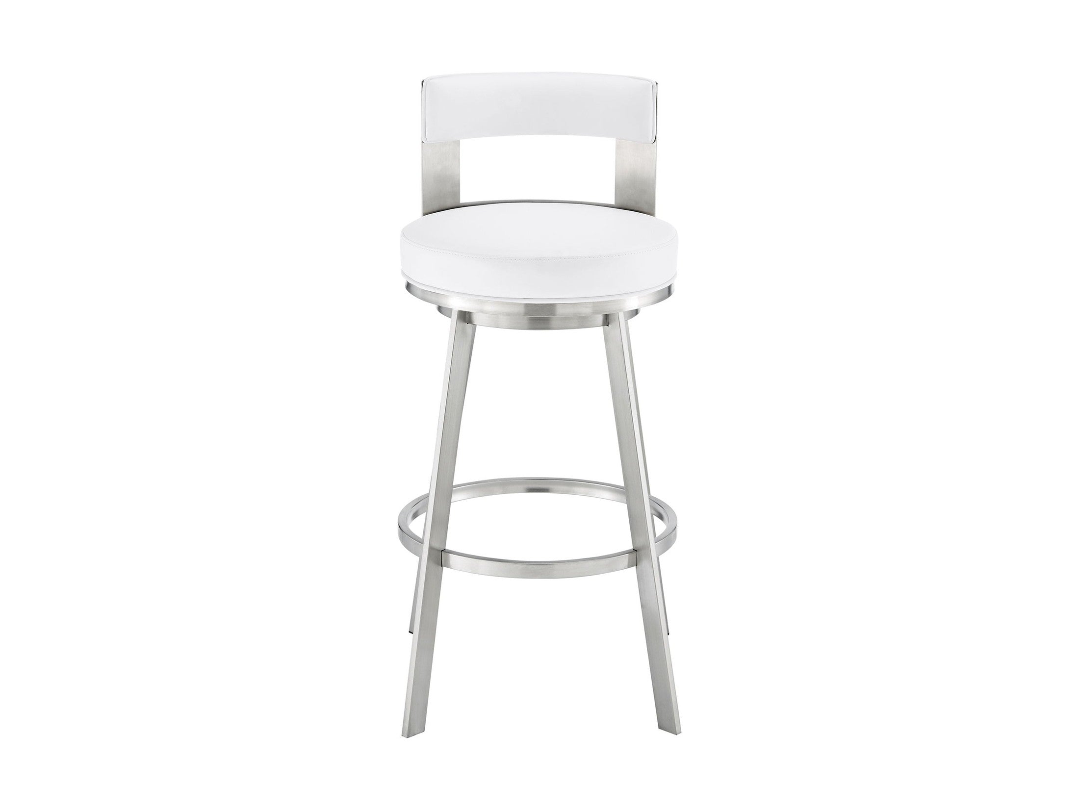 Flynn - Swivel Bar Stool - Brushed Steel