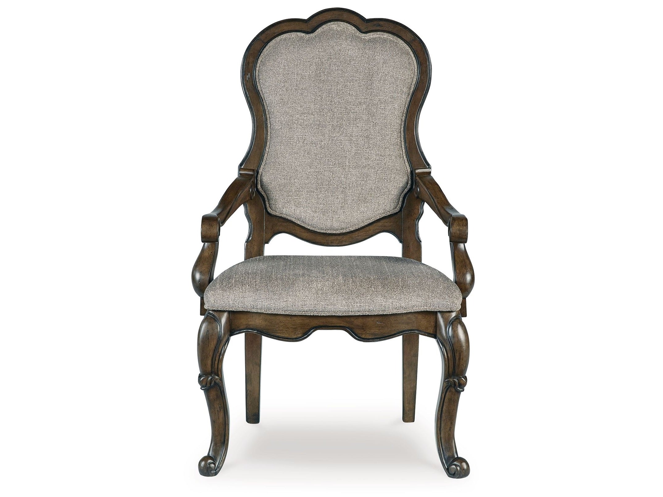 Maylee - Dining Upholstered Arm Chair (Set of 2) - Dark Brown
