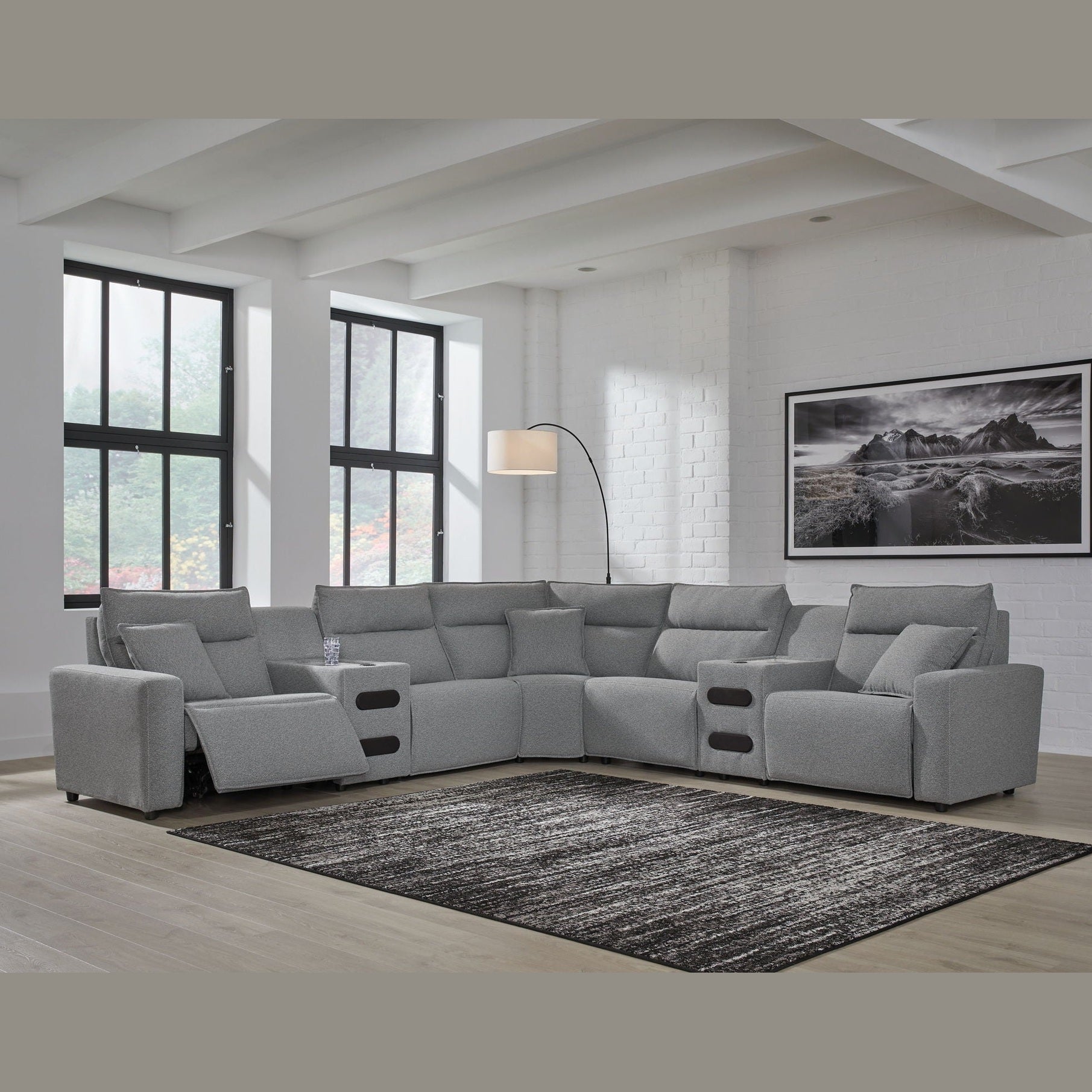 Modmax II - Reclining Sectional - Salt And Pepper