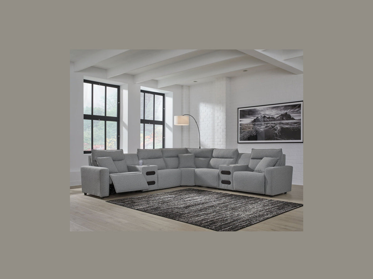 Modmax II - Reclining Sectional - Salt And Pepper