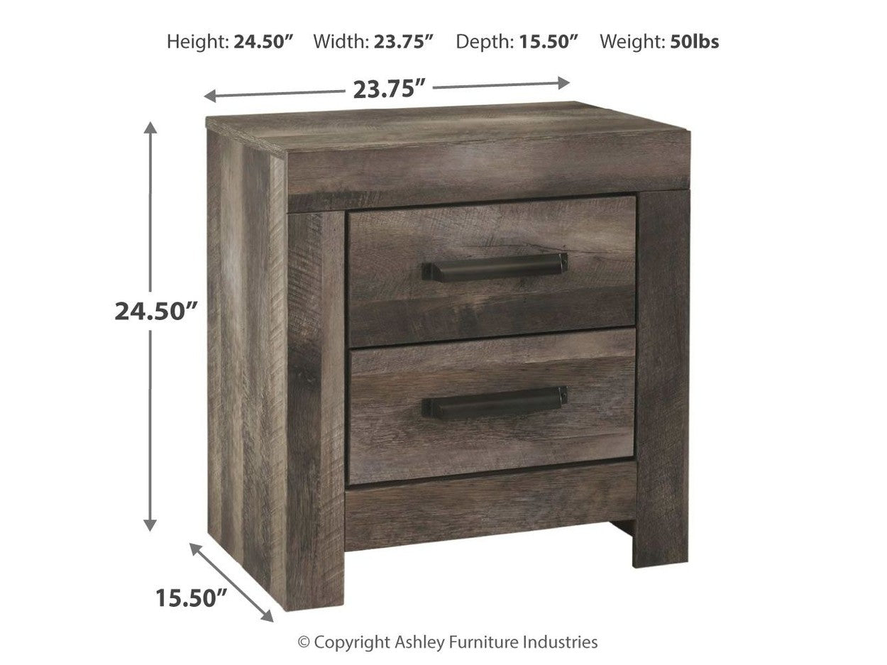 Wynnlow - Two Drawer Night Stand - Gray