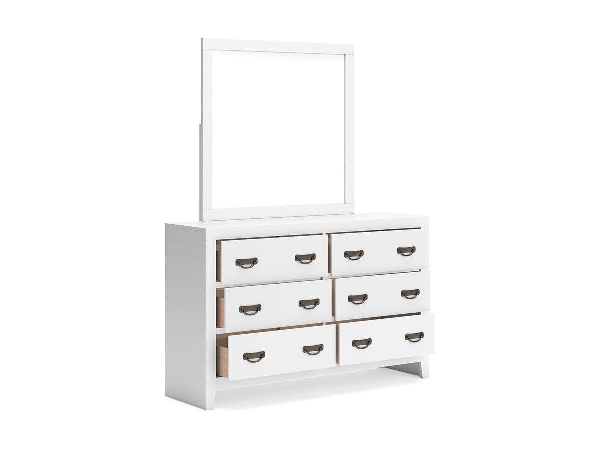 Binterglen - Dresser And Mirror - White