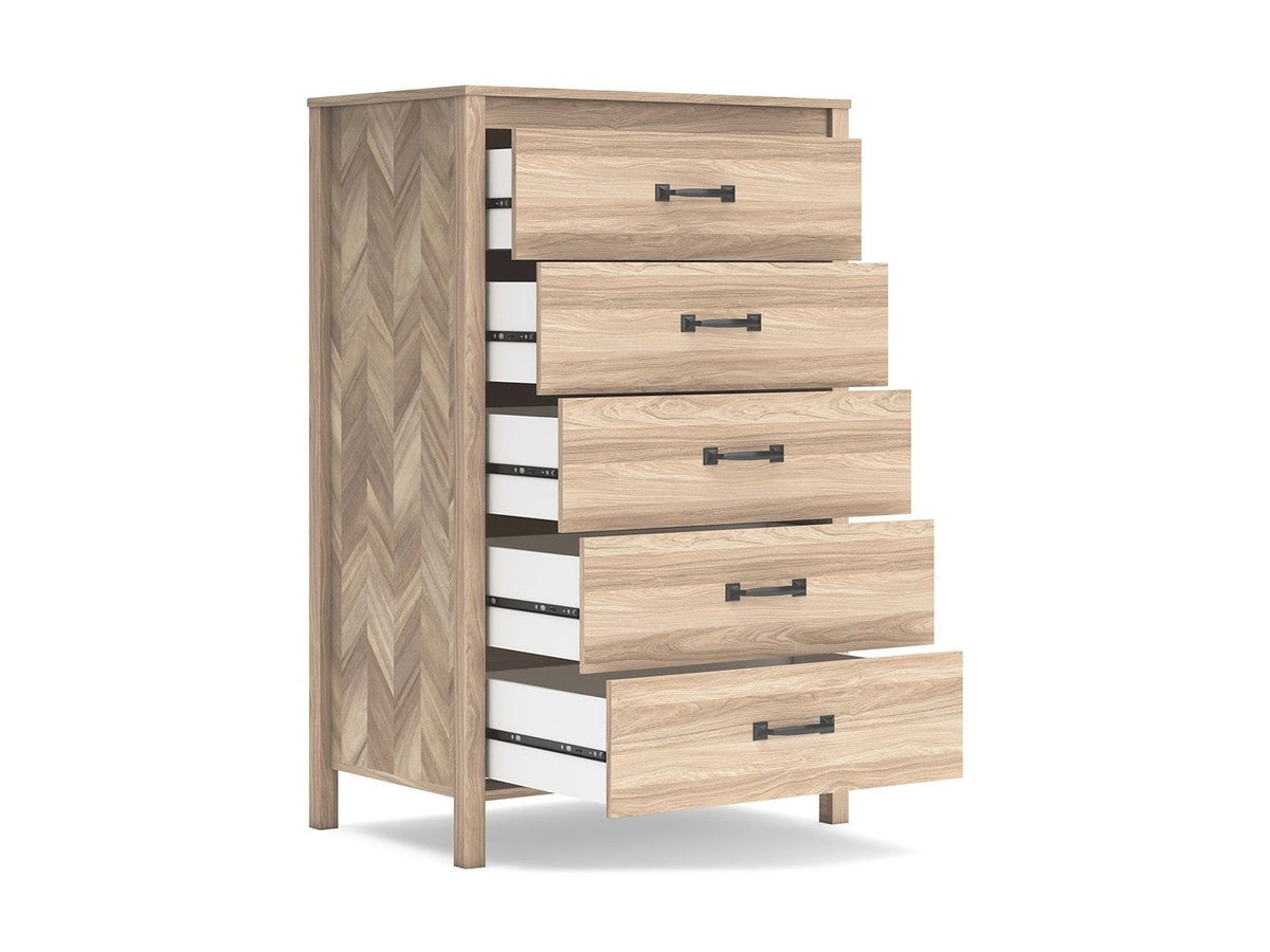 Battelle - Five Drawer Chest - Tan