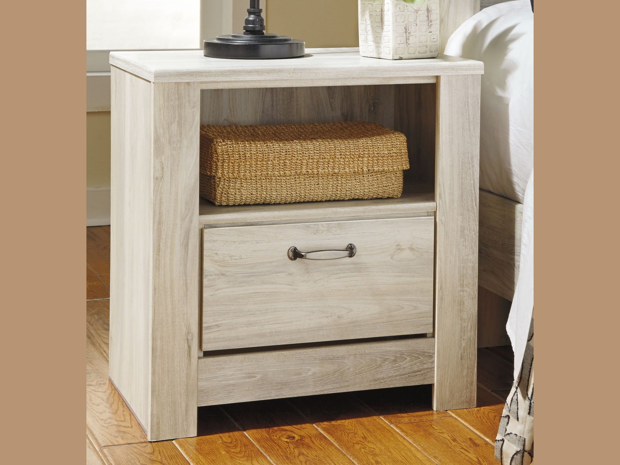 Bellaby - One Drawer Night Stand - Whitewash