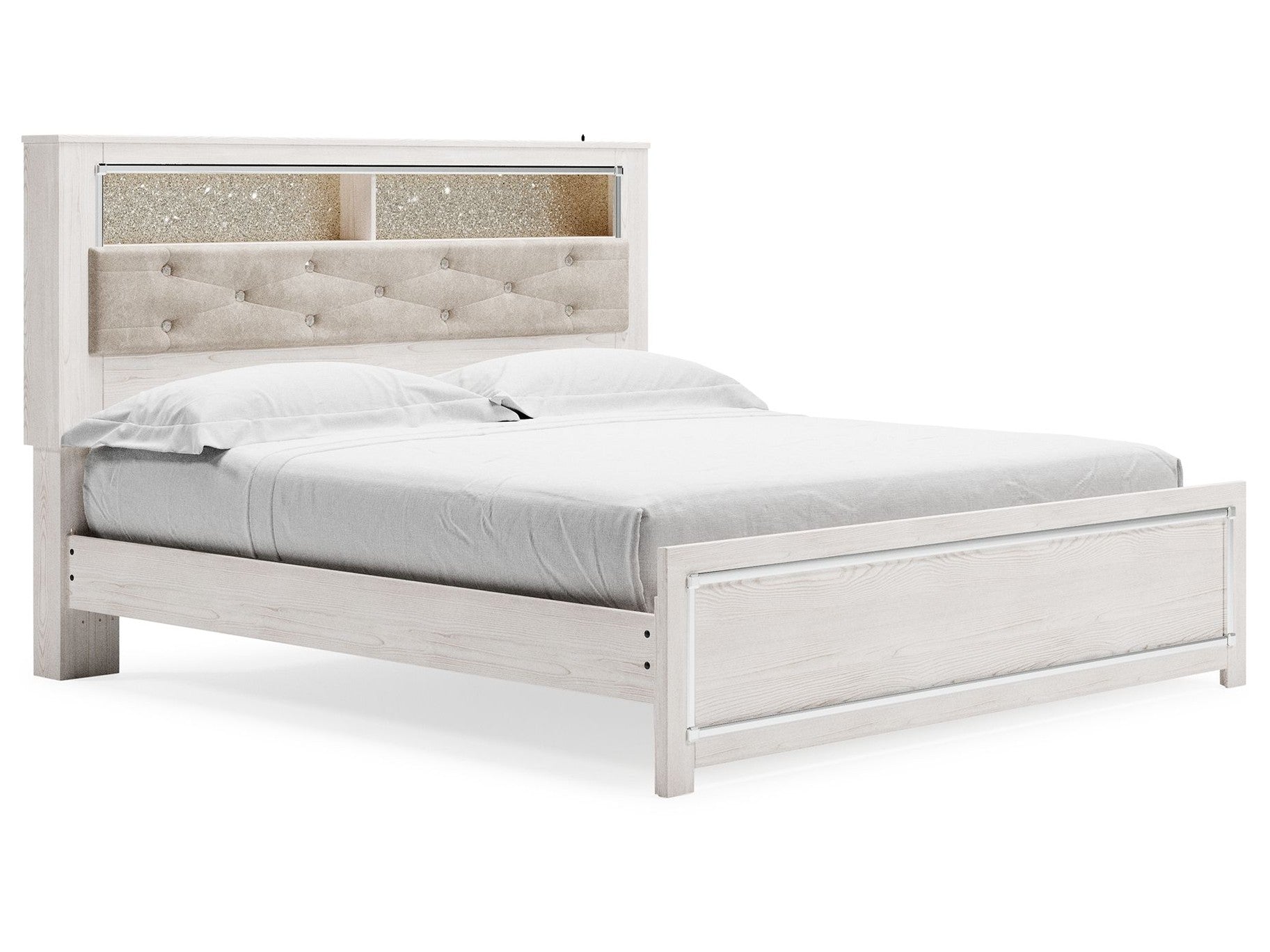 Altyra - King Bookcase Panel Bed - White