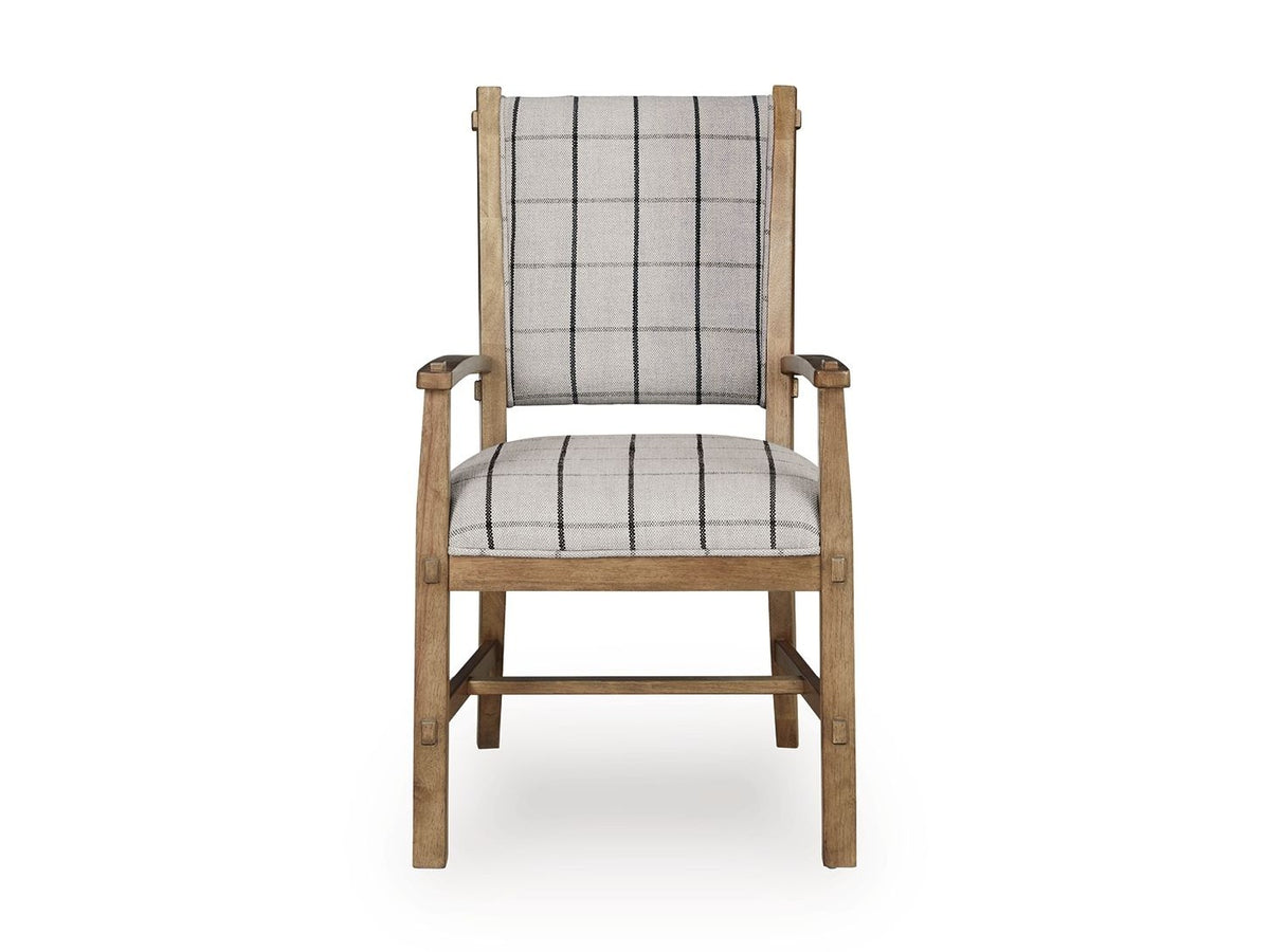 Ridgester - Dining Upholstered Arm Chair (Set of 2) - Light Brown